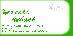 marcell ambach business card